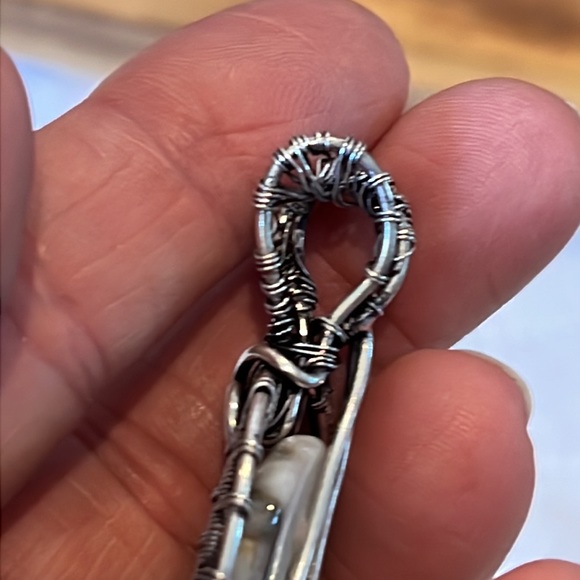 #260 Zebra 🦓 Jasper Silver Wire Wrapped Pendant NWOT - Picture 10 of 13